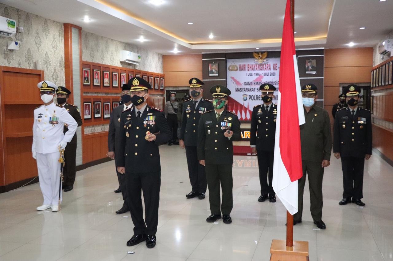 Polres Karimun Gelar Upacara Dan Syukuran Dalam Rangka Hari Bhayangkara