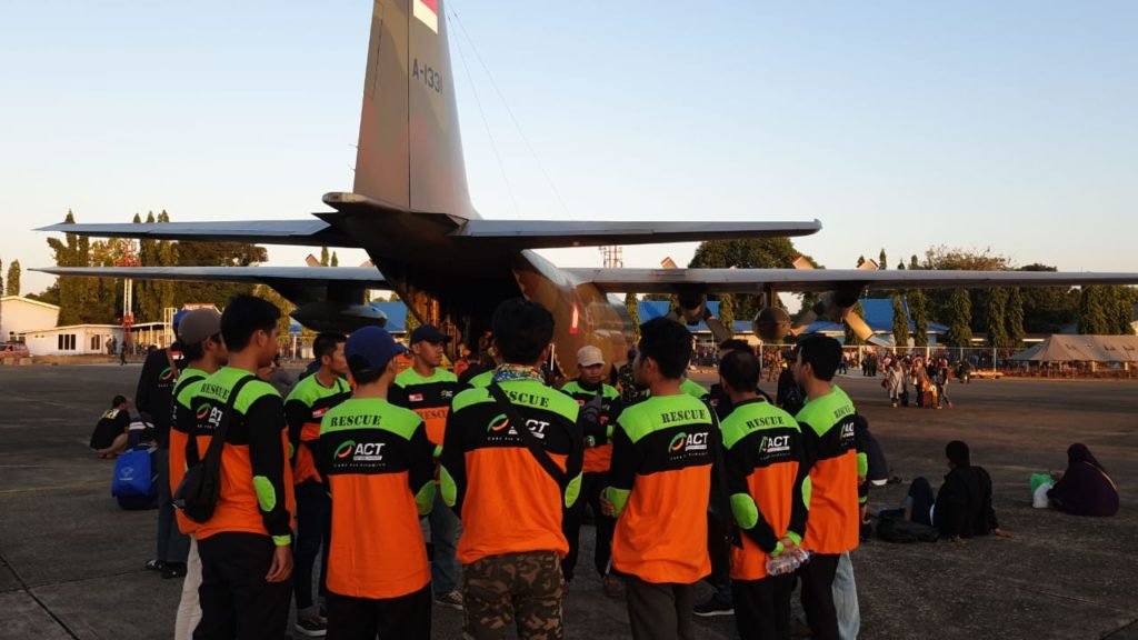 Tim ACT Sulsel Terbang Menuju Palu Dengan Hercules