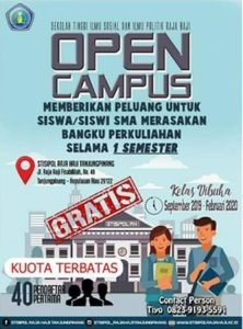STISIPOL Raja Haji Akan Gelar Lagi Open Campus Bagi Pelajar