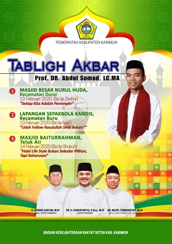 Jadwal Lengkap Tabligh Akbar Ustad Abdul Somad di Karimun - Lihat Kepri