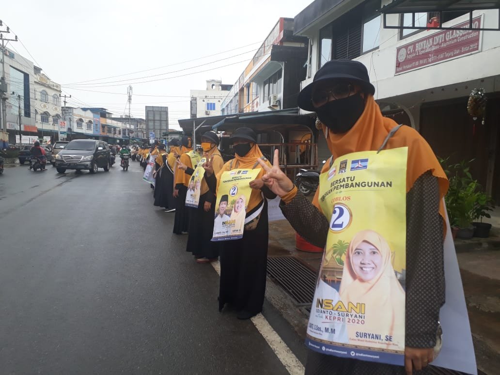 Tebalkan Kemenangan Isdianto-Suryani di Bintan Relawan dan Timses Gelar Flashmob