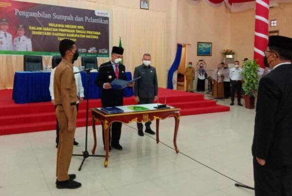 Boy Wijanarko Varianto Resmi Jabat Sekretaris Daerah Kabupaten Natuna