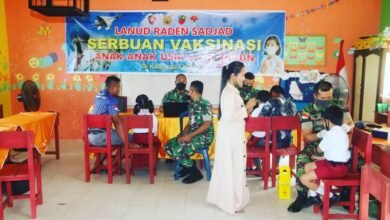 Lanud Raden Sadjad Terus Gencar Vaksinasi Anak Usia 6-11 Tahun