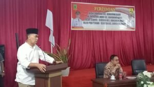 Bupati Natuna Wan Siswandi, Saat Memberikan Sambutan Pada Acara Peresmian Jalan di Bunguran Barat