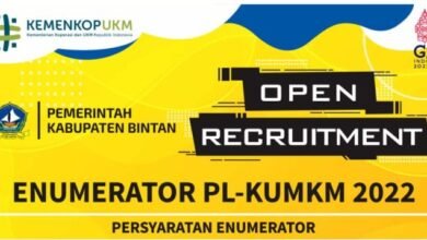 Pemkab Bintan Buka Lowongan Kerja Enumerator PL-KUMKM 2022