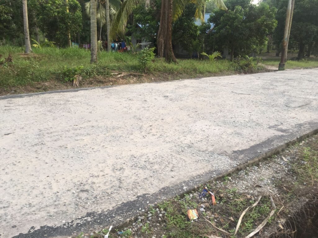 Jalan utama kecamtan durai melintasi Desa Tanjung Kilang