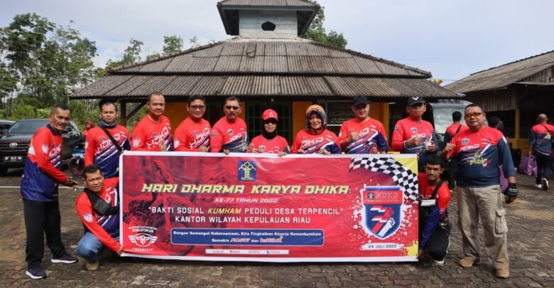 HDKD ke 77, Kemenkumham Kepri Gelar Bakti Sosial ke Desa Terpencil