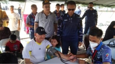 Wabup Natuna Rodhial Huda, Cek Kesehatan pada Hari Bakti TNI-AU ke-75 di Pantai Piwang Ranai