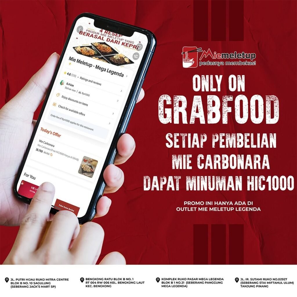 Promo Mie Meletup Only Grabfood