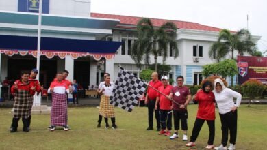 Kemenkumham Kepri Gelar Senam dan Lomba Tradisional Meriahkan HDKD Ke 77