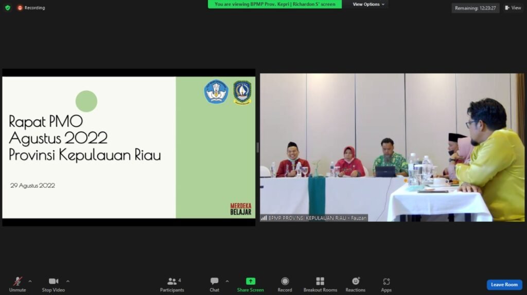 Rapat PMO Agustus 2022 Provinsi Kepulauan Riau