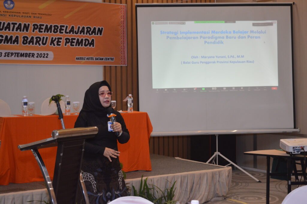 Penaggungjawab Program Guru Penggerak (PGP) BGP Provinsi Kepulauan Riau, Maryana Yunani, S.Pd, MM