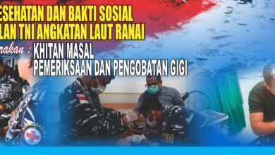 Sambut HUT TNI Ke-77 Koarmada I Gelar Bakti Sosial di Wilayah Perbatasan