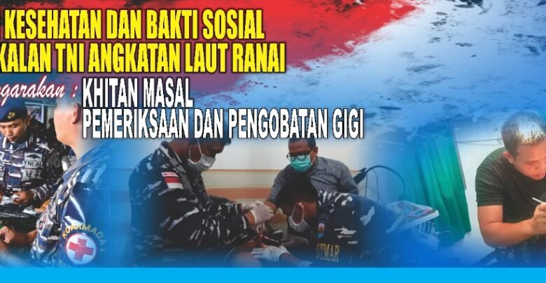 Sambut HUT TNI Ke-77 Koarmada I Gelar Bakti Sosial di Wilayah Perbatasan