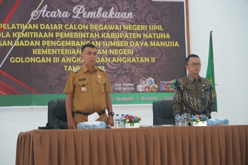 Bupati Natuna Membuka Pelatihan Dasar CPNS Kabupaten Natuna Golongan III Angkatan I & II Tahun 2022