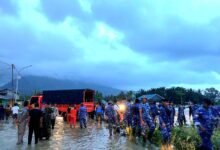 Danlanud RSA kerahkan personel untuk bantu penanganan banjir di Natuna
