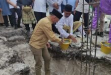 Wakil Bupati Natuna Hadiri Peletakan Batu Pertama Pembangunan Masjid Jabal Tursina di Kelurahan Bandarsyah