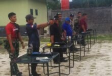 Batalyon Komposit 1 GP Natuna Gelar Silaturahmi Bersama PWI Natuna dan Latihan Menembak