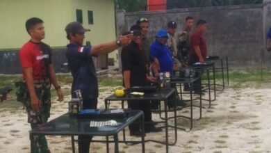 Batalyon Komposit 1 GP Natuna Gelar Silaturahmi Bersama PWI Natuna dan Latihan Menembak