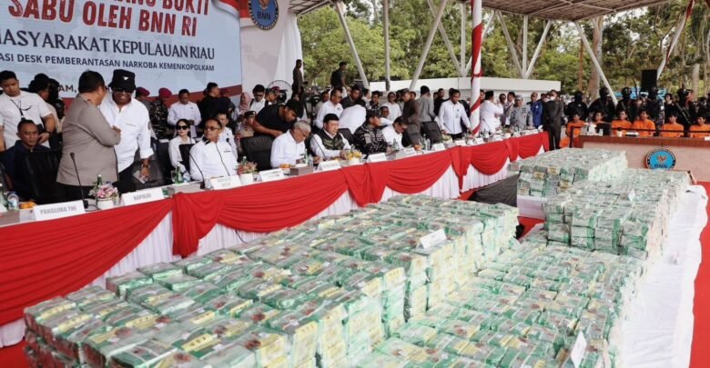Pemusnahan 2 Ton Sabu di Batam, Wagub Kepri Apresiasi Kerja Keras Aparat Penegak Hukum