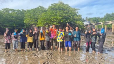 SMA N 13 Batam Gelar Aksi Restorasi Penanaman Pohon Mangrove