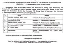 Juanda Jabat Komisaris PT. Energi Kepri (Perseroda)