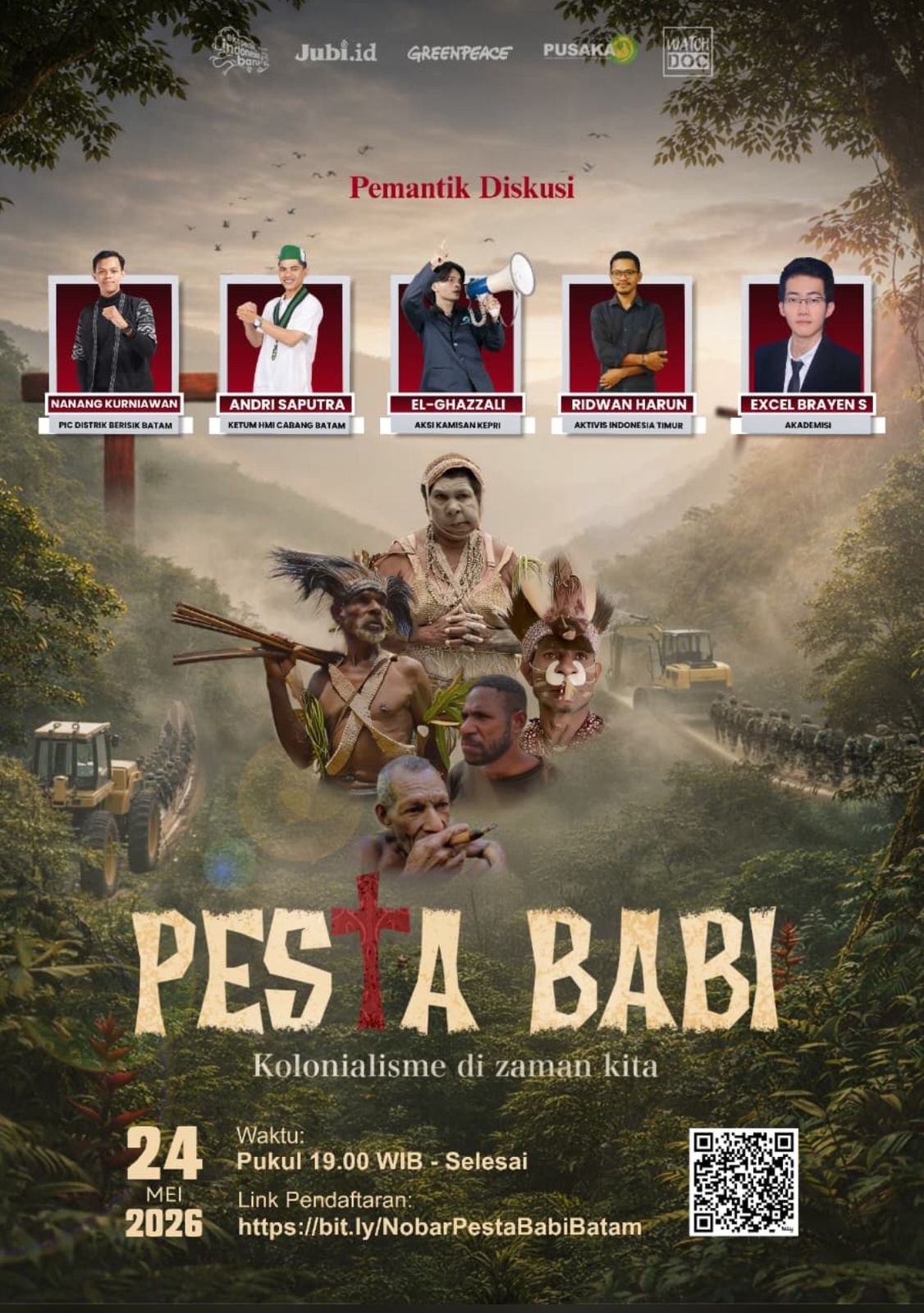 Bangun Literasi Kritis, HMI Batam Ajak Anak Muda Diskusi dan Nobar Film Dokumenter “Pesta Babi”
