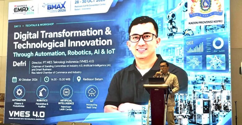 Defri Paparkan Masa Depan Industri Batam Berbasis AI dan Otomasi di Pameran Internasional EMAX & BMAX Expo 2026